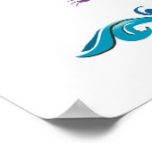 flamingo motief ontwerp poster (Hoek)