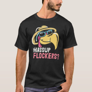 Flamingo Motief Voor Tuin En Zwembad Met Spreuk T-shirt