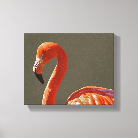 Flamingo muur kunst canvas afdruk (Voorkant)