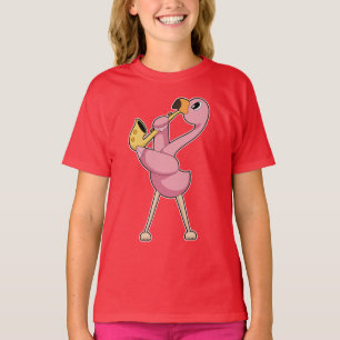 Flamingo Muzikant Saxofoonmuziek T-shirt