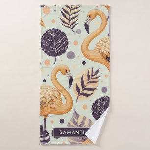 Flamingo Naadloos Badhanddoek