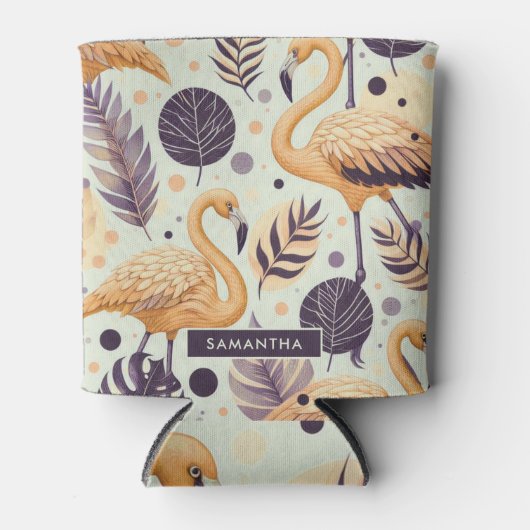  Flamingo Naadloos Blikjeskoeler (Voorkant)