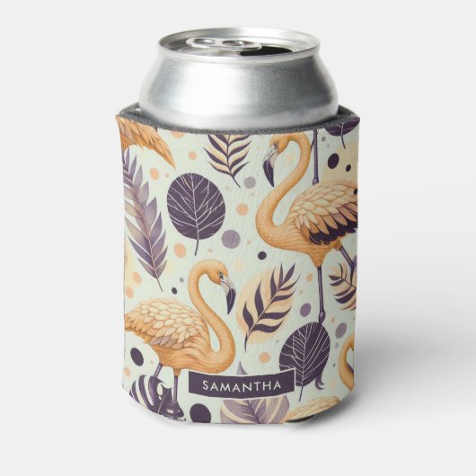 Flamingo Naadloos Blikjeskoeler (Blikje Achterkant)