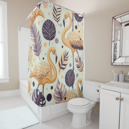  Flamingo Naadloos Douchegordijn (In situ)