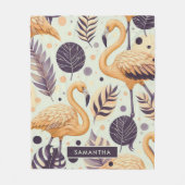  Flamingo Naadloos Fleece Deken (Voorkant)