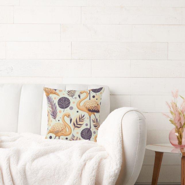  Flamingo Naadloos Kussen (Bank)