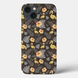 Flamingo naadloos met bloemen en bladeren Case-Mate iPhone case