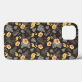 Flamingo naadloos met bloemen en bladeren Case-Mate iPhone case (Achterkant (horizontaal))