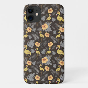 Flamingo naadloos met bloemen en bladeren Case-Mate iPhone case