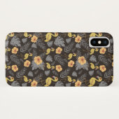Flamingo naadloos met bloemen en bladeren Case-Mate iPhone case (Achterkant (horizontaal))