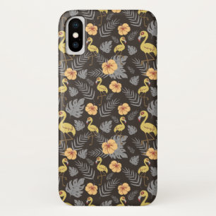 Flamingo naadloos met bloemen en bladeren Case-Mate iPhone case
