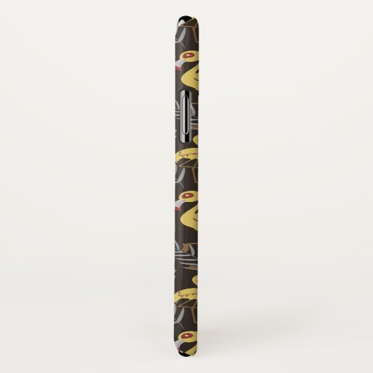 Flamingo naadloos met bloemen en bladeren Case-Mate iPhone case (Achterkant / rechts)