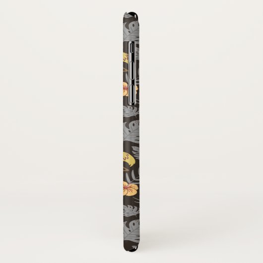 Flamingo naadloos met bloemen en bladeren Case-Mate iPhone case (Achterkant/links)