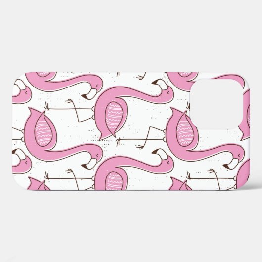 Flamingo naadloos patroon, exotisch ontwerp Case-Mate iPhone case (Achterkant (horizontaal))