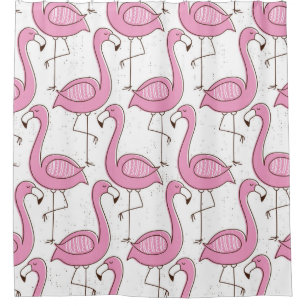 Flamingo naadloos patroon, exotisch ontwerp douchegordijn