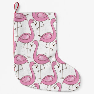 Flamingo naadloos patroon, exotisch ontwerp kleine kerstsok