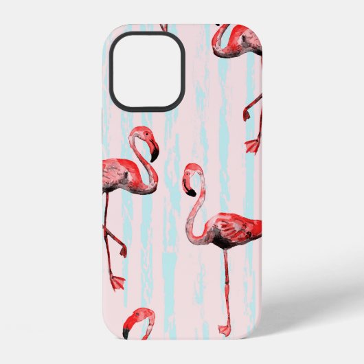 Flamingo naadloos patroon iPhone hoesje (Achterkant)