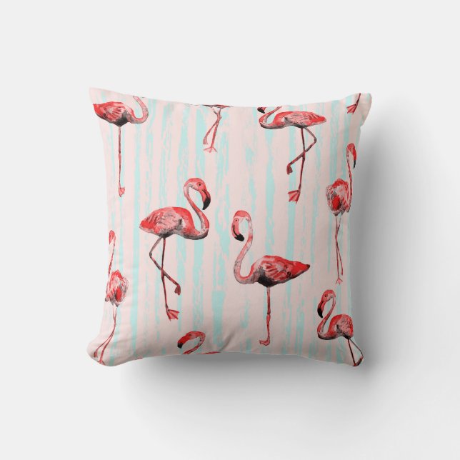 Flamingo naadloos patroon kussen (Voorkant)