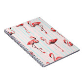 Flamingo naadloos patroon notitieboek (Rechterzijde)