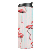 Flamingo naadloos patroon thermosbeker (Gedraaid links)