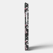 Flamingo naadloos patroonwit op donkere achtergron Case-Mate iPhone case (Achterkant / Links)