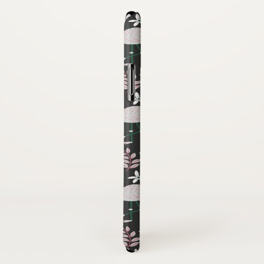 Flamingo naadloos patroonwit op donkere achtergron Case-Mate iPhone case (Achterkant / rechts)