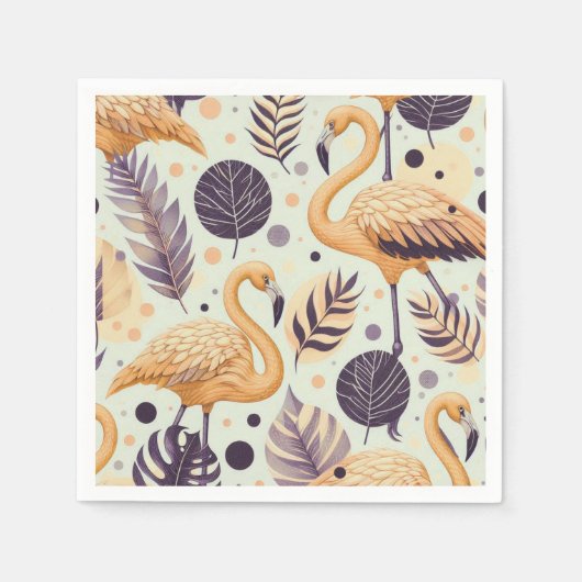 Flamingo Naadloos Servet (Voorkant)
