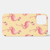Flamingo naadloze patroonachtergrond. Roze vlammen Case-Mate iPhone Case (Achterkant (horizontaal))