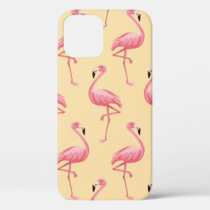 Flamingo naadloze patroonachtergrond. Roze vlammen Case-Mate iPhone Case