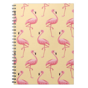 Flamingo naadloze patroonachtergrond. Roze vlammen Notitieboek