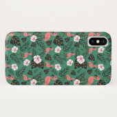 Flamingo naadloze patroonroze op groene achtergron Case-Mate iPhone case (Achterkant (horizontaal))