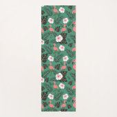 Flamingo naadloze patroonroze op groene achtergron yogamat (Voorkant)