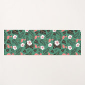 Flamingo naadloze patroonroze op groene achtergron yogamat (Voorkant (horizontaal))