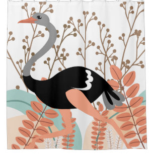 Flamingo natuur thema Douchegordijn