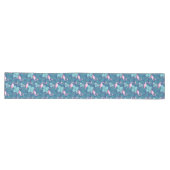 Flamingo Navy Blue Lange Tafelloper (Horizontaal)