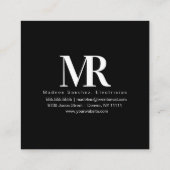 Flamingo Neon Lighting Business Branding Vierkante Visitekaartje (Achterkant)