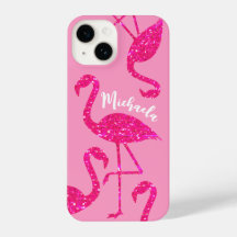 Flamingo neon roze sparkles Personaliseer jouw naa