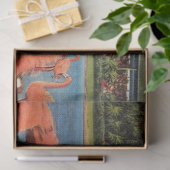 Flamingo Nest-instelling in Miami FL Tissuepapier (Geschenk)