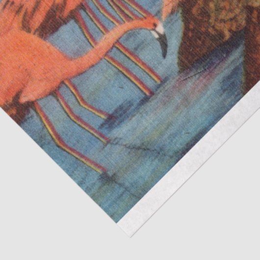  Flamingo Nest-instelling in Miami FL Tissuepapier (Detail)