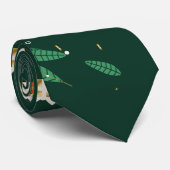 Flamingo Noël Kerst Knoop Emerald Stropdas (Opgerold)