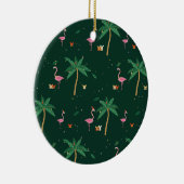 Flamingo Noël Kerst Ornament Emerald (Rechts)