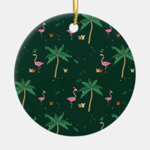 Flamingo Noël Kerst Ornament Emerald