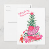 Flamingo Notenkraker Ballet Aangepaste Kerstmis Briefkaart (Voorkant / Achterkant)