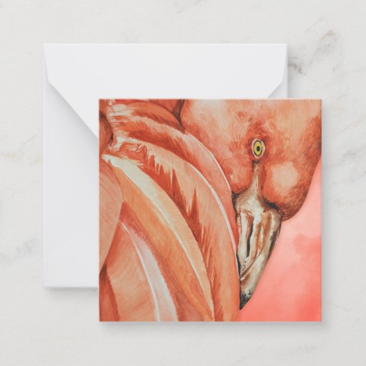 Flamingo Notitiekaartje (Voorkant)
