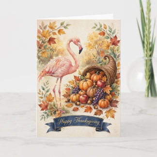 Flamingo November Kaart - Gelukkig Thanksgiving Ka