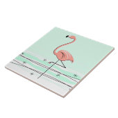 Flamingo Ocean Aqua flip tile Tegeltje (Zijkant)