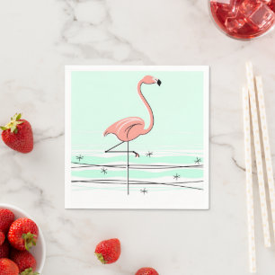 Flamingo Ocean Aqua papieren servetten