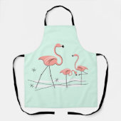 Flamingo Ocean Aqua Trio 2 apron Schort (Voorkant)