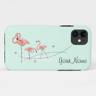 Flamingo Ocean Aqua Trio 'Naam' iPhone hoesje