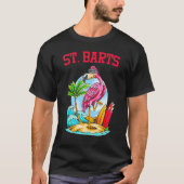 Flamingo Ocean Beach Wave Surfboard St Barts T-shirt (Voorkant)